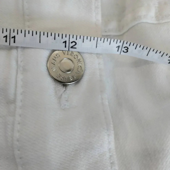 Veronica Beard Jeans  24 White Kate Skinny High Rise Snap Button side NEW - Picture 9 of 15